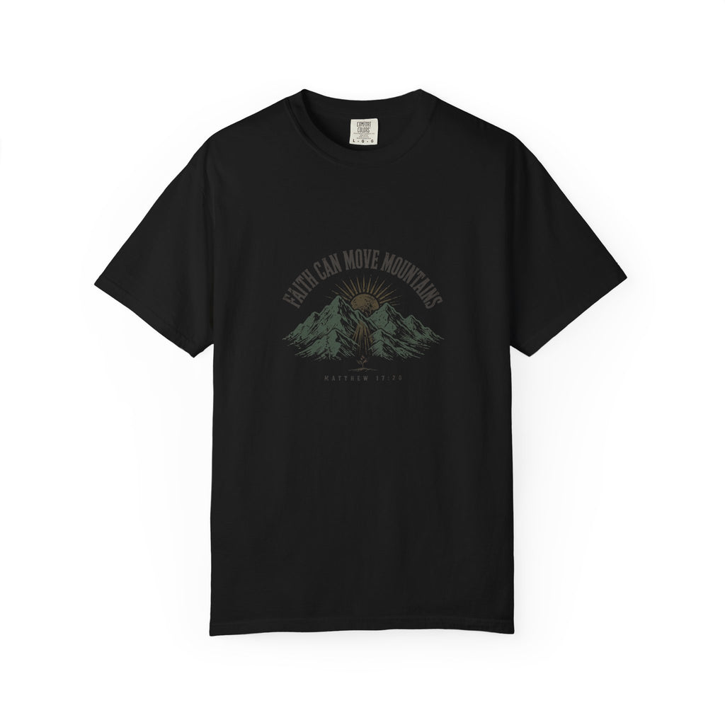 Faith Can Move Mountains – Matthew 17:20 Christian T-Shirt