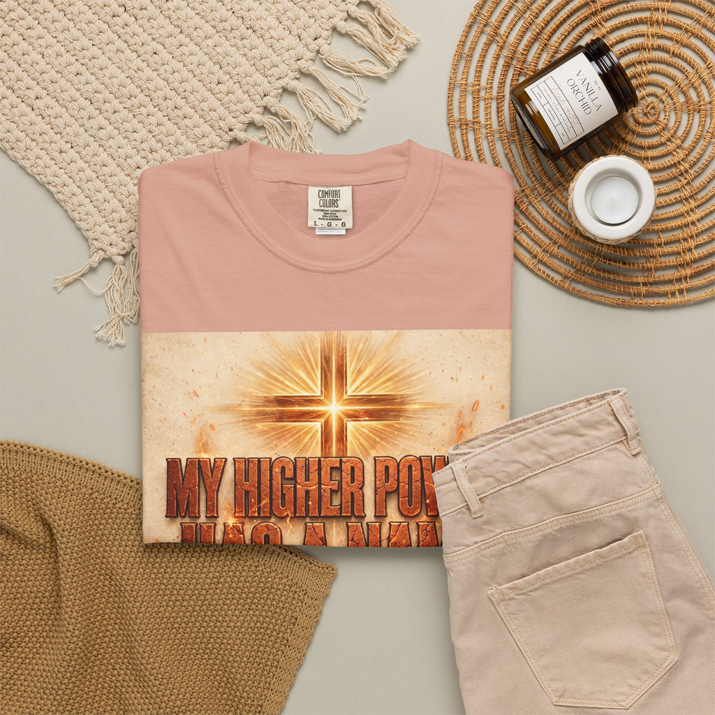 Higher Power Fiery Cross – Recovery T-Shirt