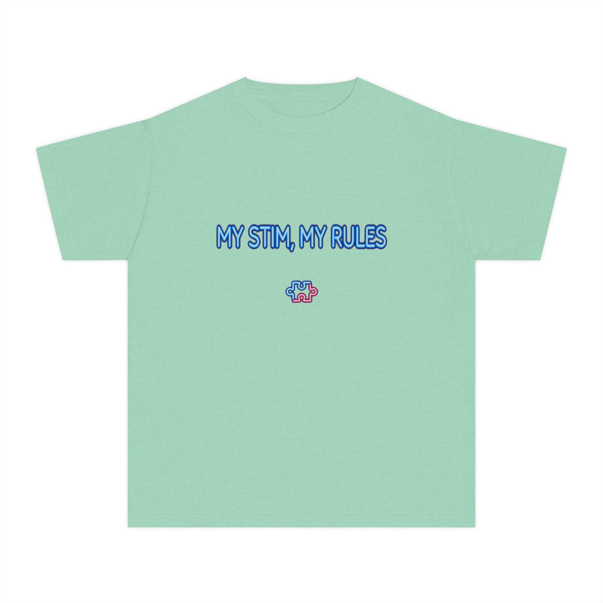 My Stim My Rules Neon – Autism Awareness Kids T-Shirt