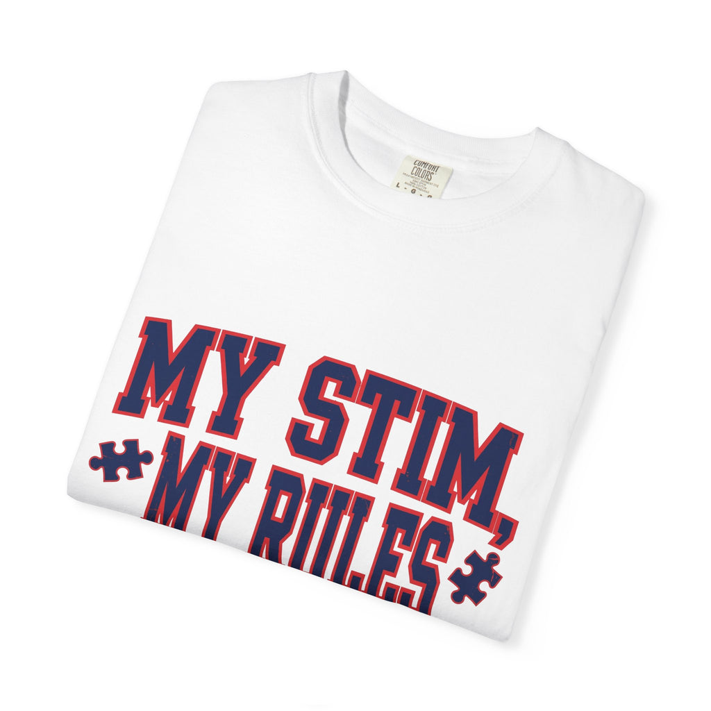 My Stim My Rules Varsity – Autism Awareness T-Shirt