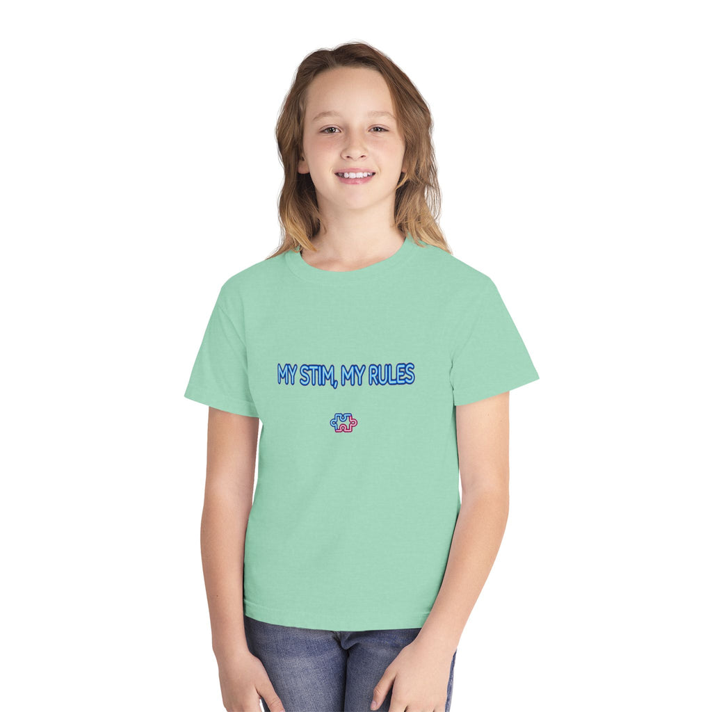 My Stim My Rules Neon – Autism Awareness Kids T-Shirt