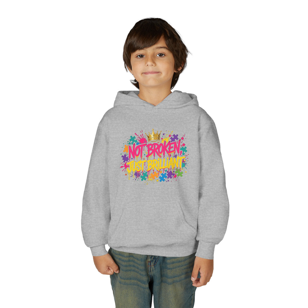 Not Broken Just Brilliant – Autism Awareness Kids' Hoodie