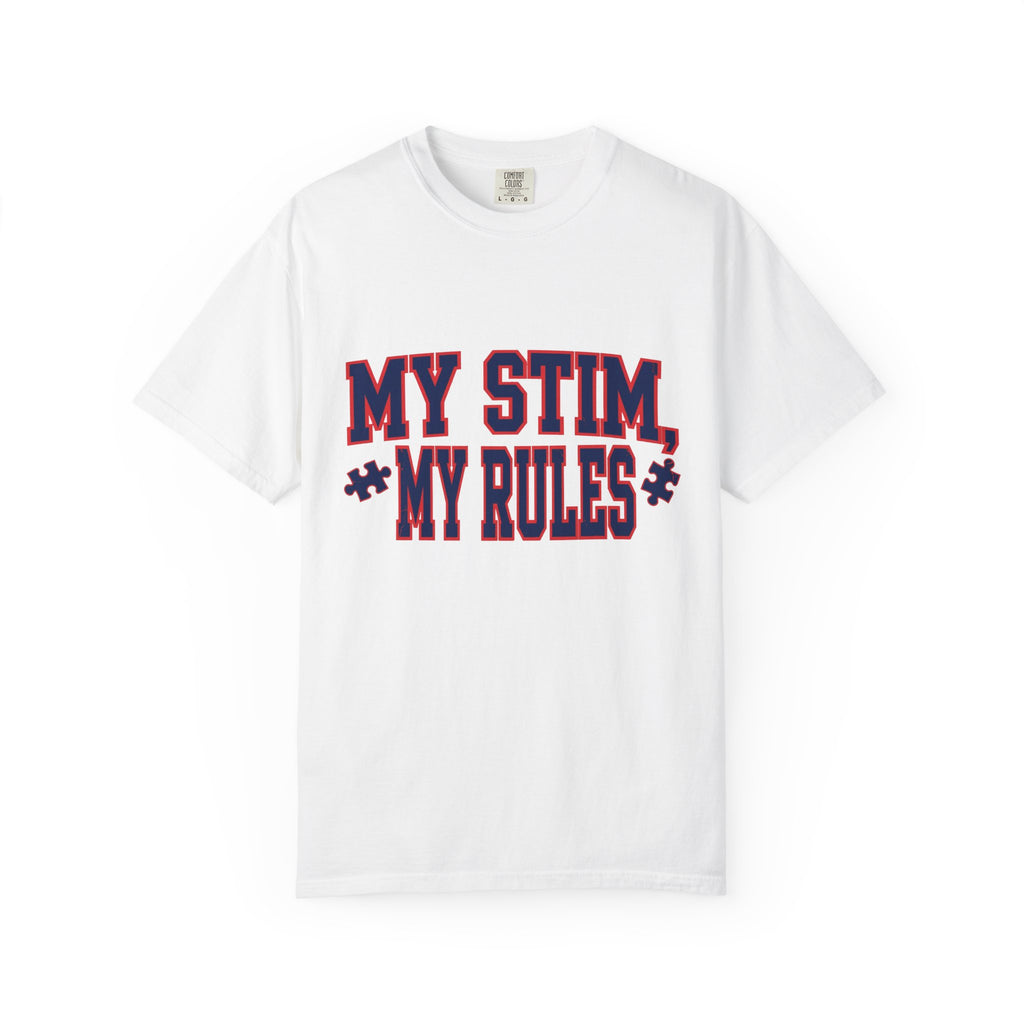 My Stim My Rules Varsity – Autism Awareness T-Shirt