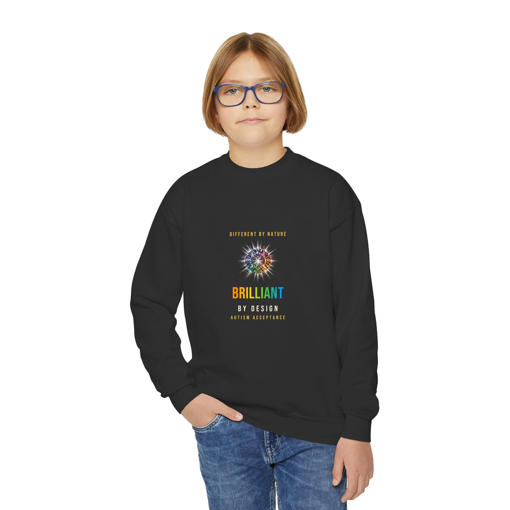 Brilliant By Design – Autism Acceptance Kids' Sweatshirt