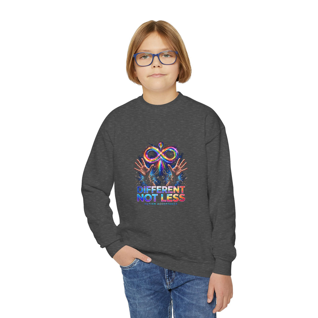 Different Not Less – Autism Acceptance Kids' Sweatshirt