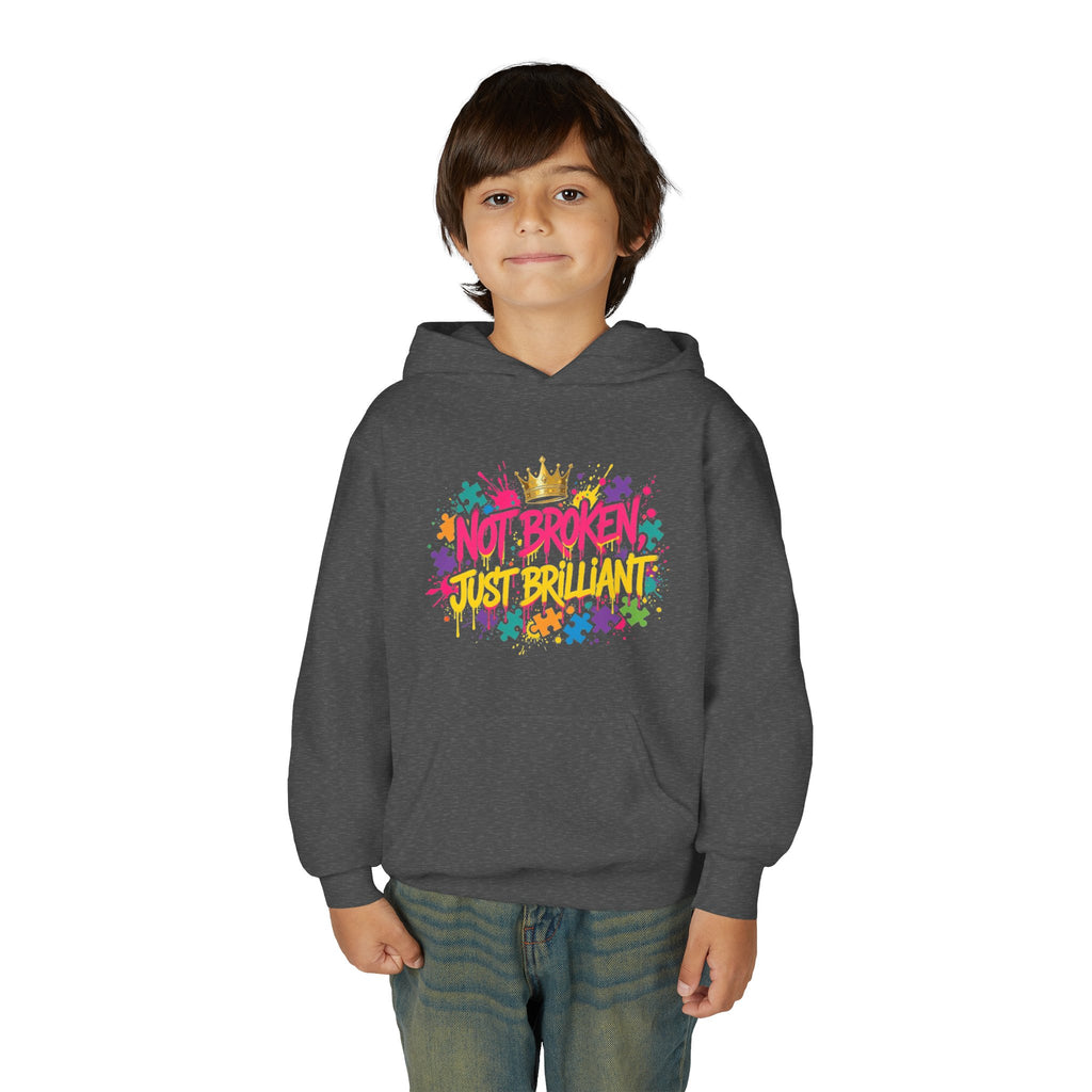 Not Broken Just Brilliant – Autism Awareness Kids' Hoodie