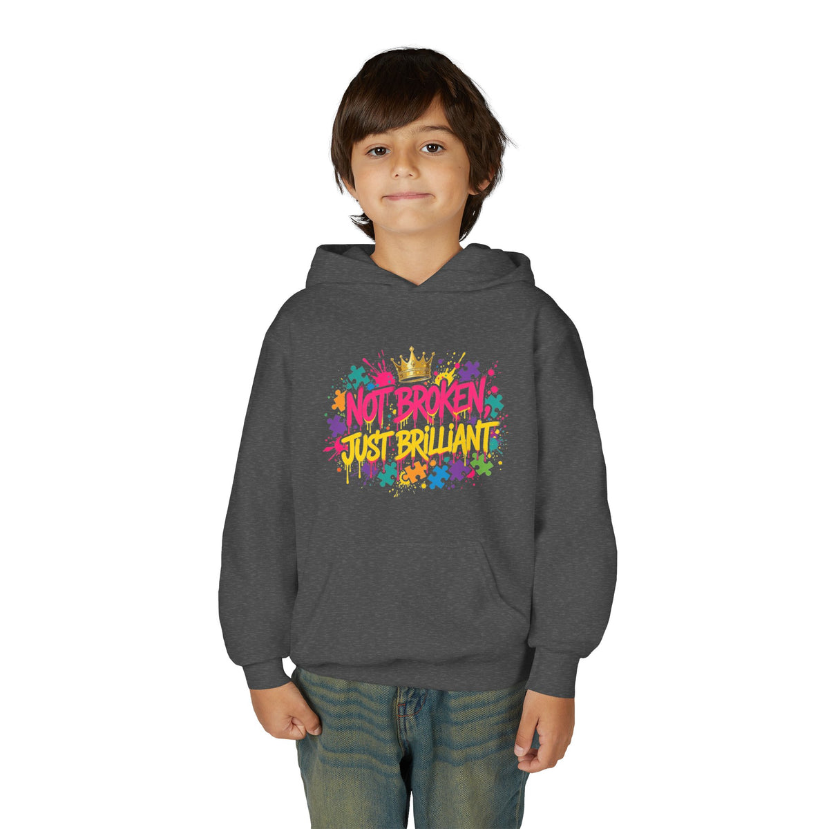 Not Broken Just Brilliant – Autism Awareness Kids' Hoodie