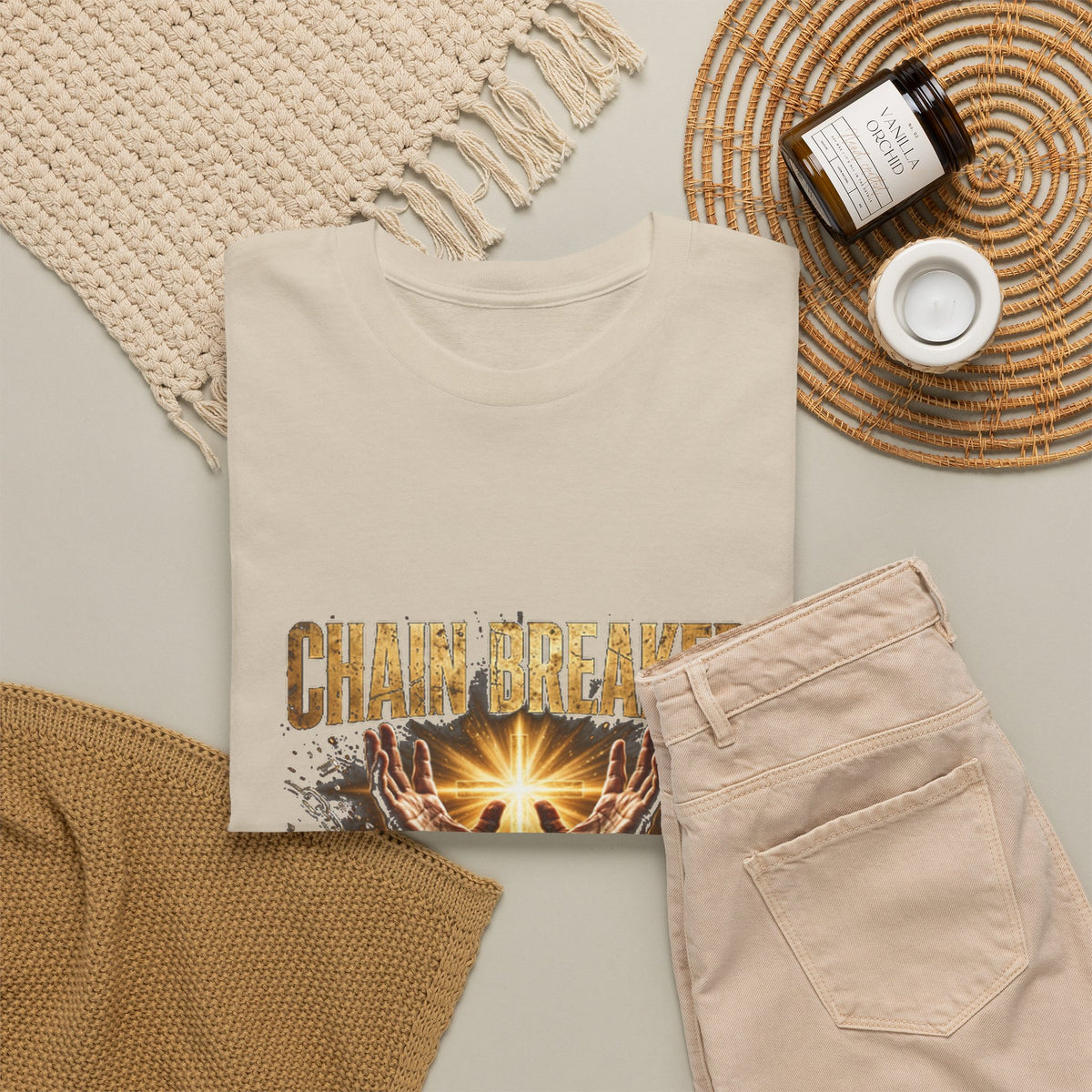Chain Breaker Christian Graphic T-Shirt – Galatians 5:1 Bible Verse