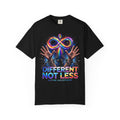 Different Not Less – Autism Acceptance T-Shirt with Psalm 139:14 Verse Back