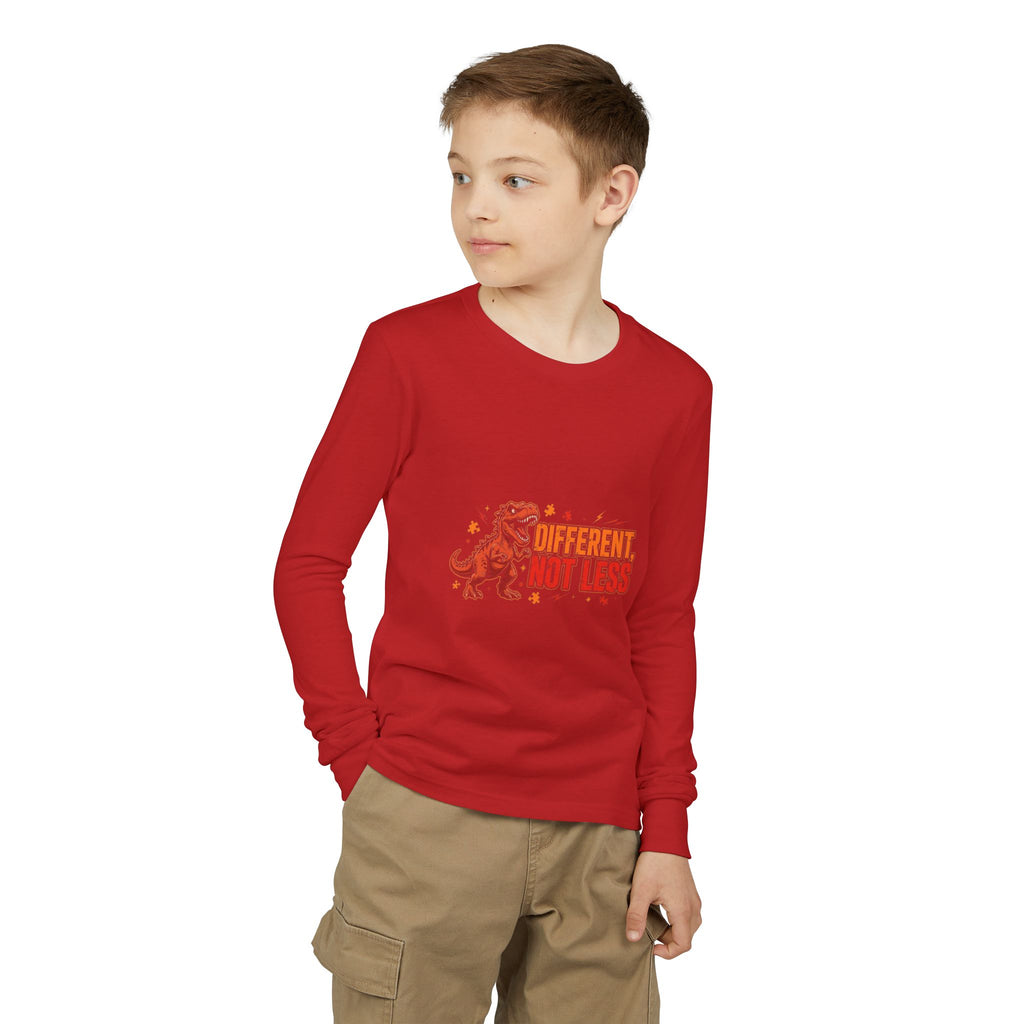 Different Not Less T-Rex – Kids' Long Sleeve T-Shirt