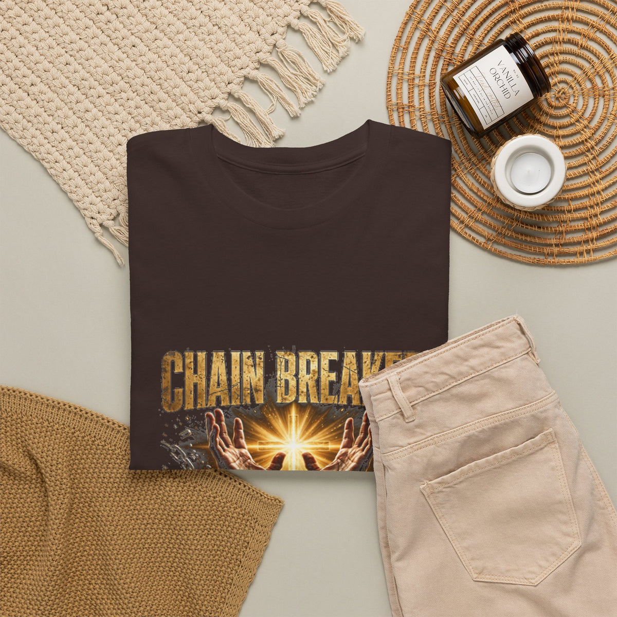 Chain Breaker Christian Graphic T-Shirt – Galatians 5:1 Bible Verse