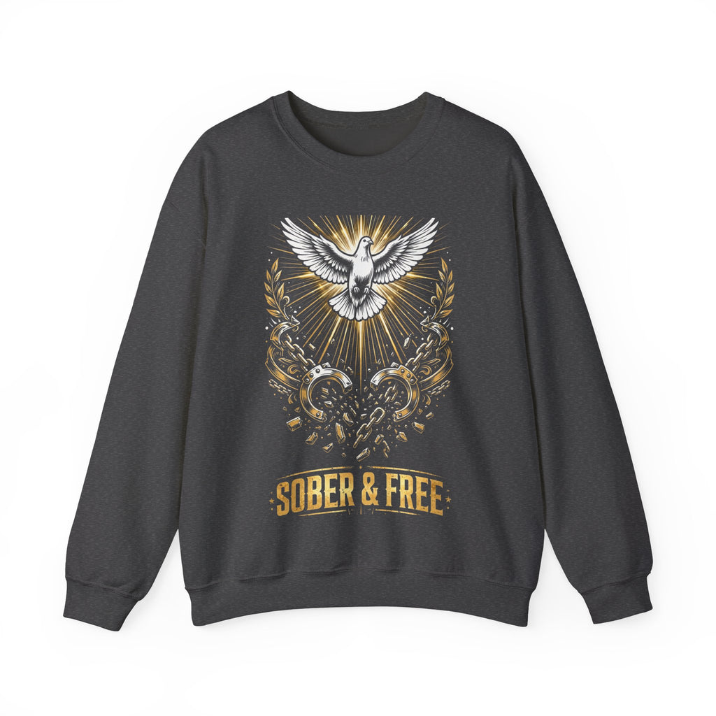 Sober & Free – Recovery Crewneck Sweatshirt