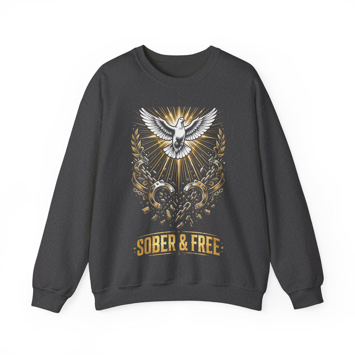 Sober & Free – Recovery Crewneck Sweatshirt