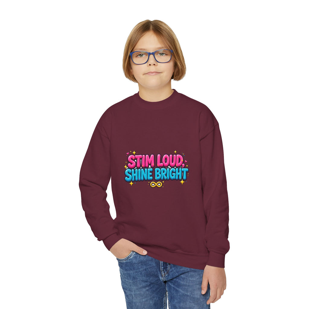 Stim Loud Shine Bright Kids' Sweatshirt