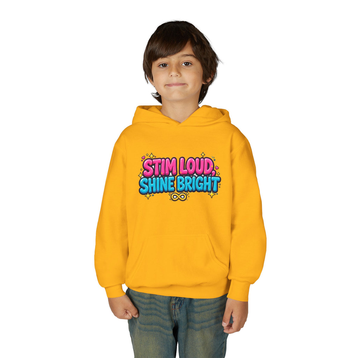 Stim Loud Shine Bright Kids' Hoodie