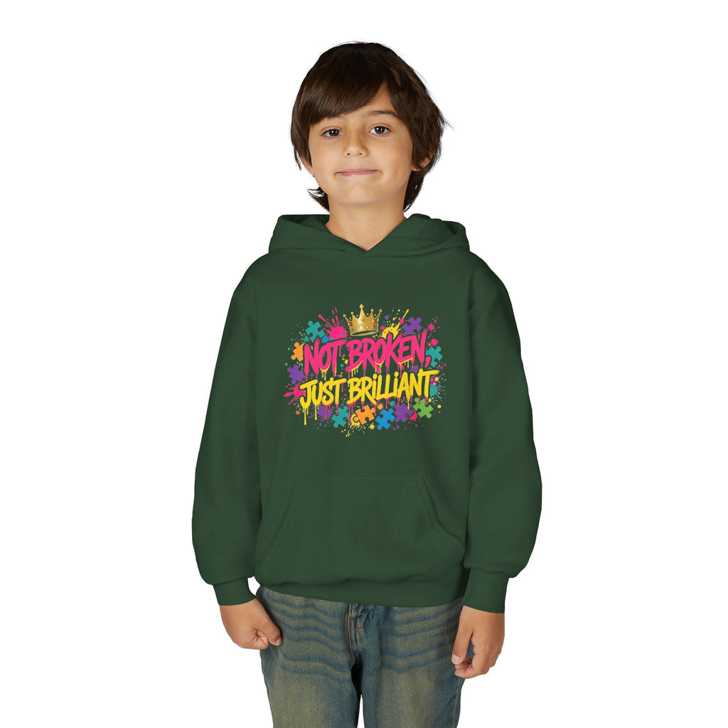 Not Broken Just Brilliant – Autism Awareness Kids' Hoodie