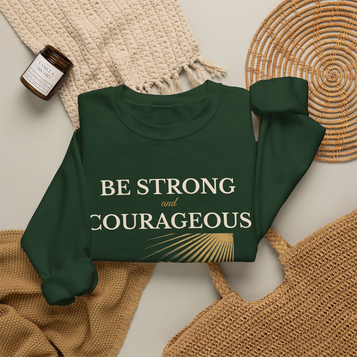 Be Strong and Courageous – Joshua 1:9 Lion Sweatshirt