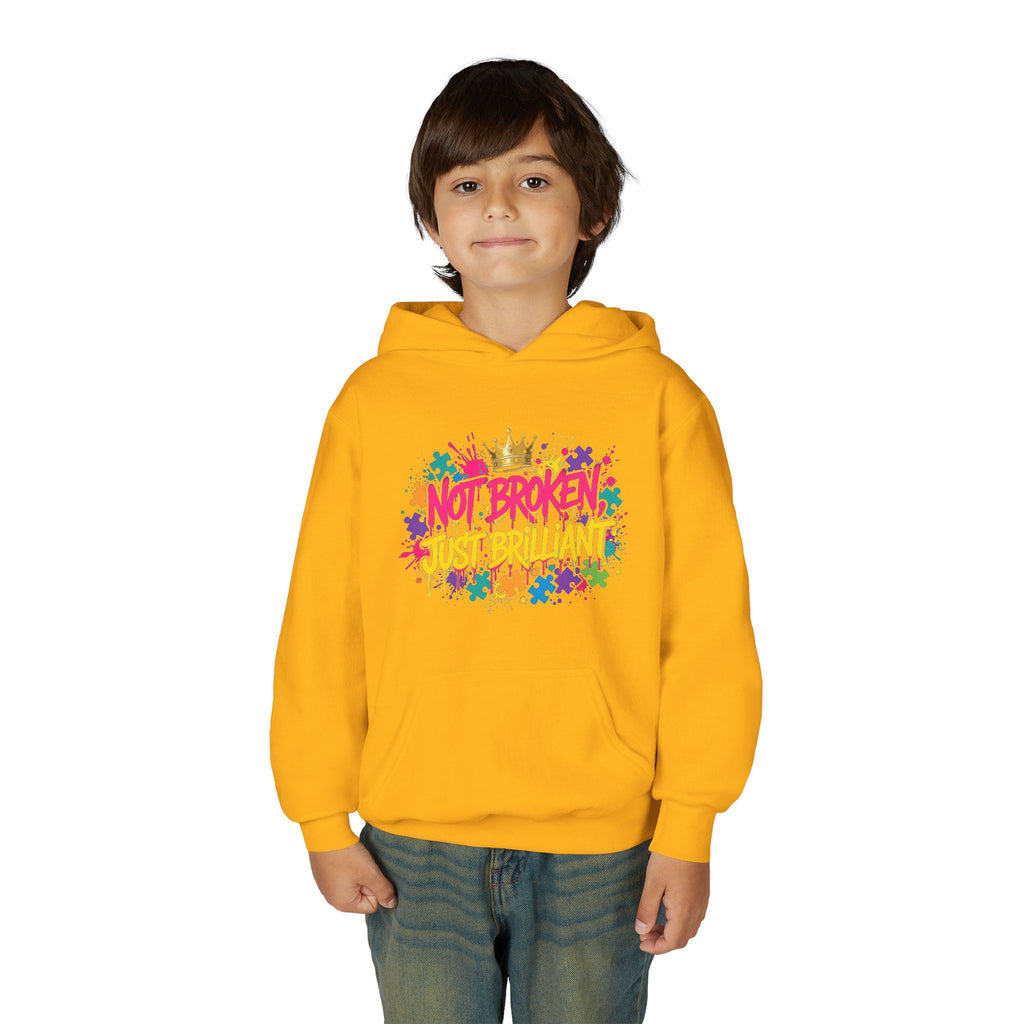 Not Broken Just Brilliant – Autism Awareness Kids' Hoodie