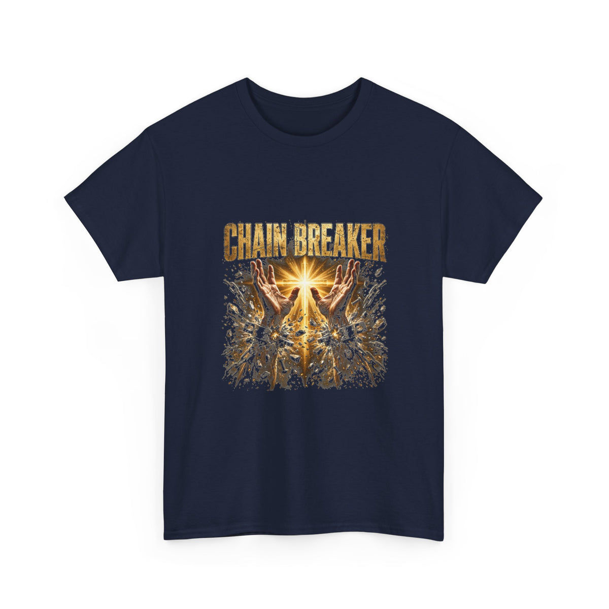 Chain Breaker Christian Graphic T-Shirt – Galatians 5:1 Bible Verse