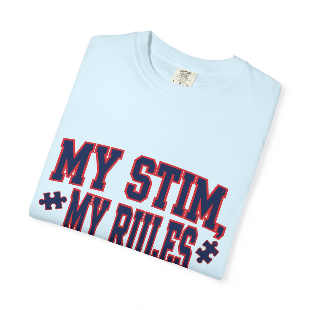 My Stim My Rules Varsity – Autism Awareness T-Shirt
