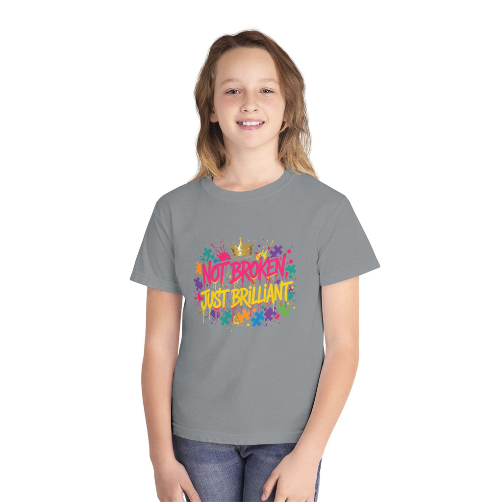 Not Broken Just Brilliant – Autism Awareness Kids' T-Shirt
