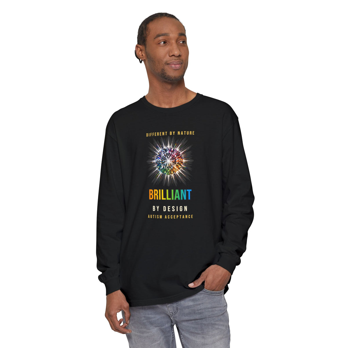 Brilliant By Design – Autism Acceptance Long Sleeve T-Shirt