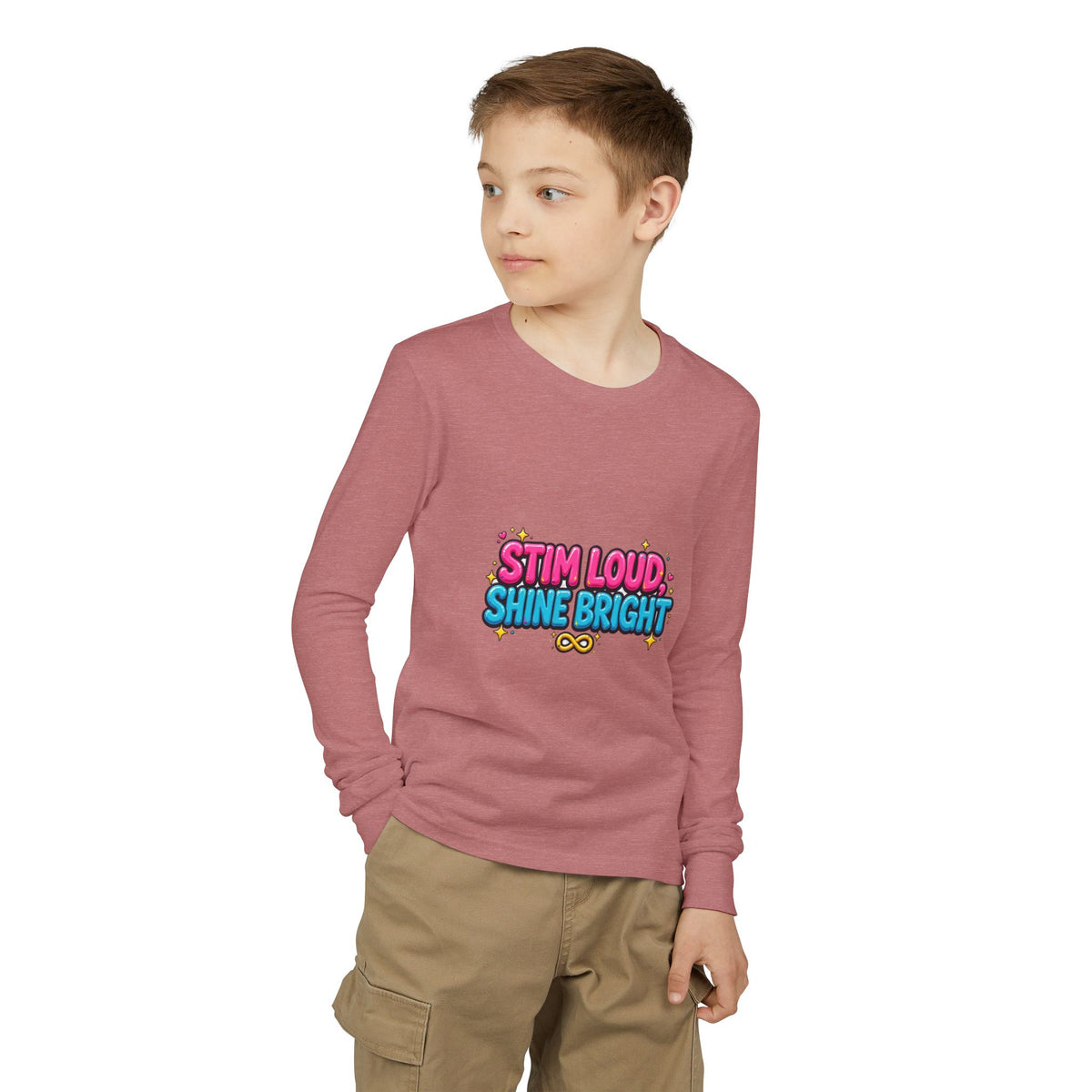 Stim Loud Shine Bright Kids' Long Sleeve T-Shirt