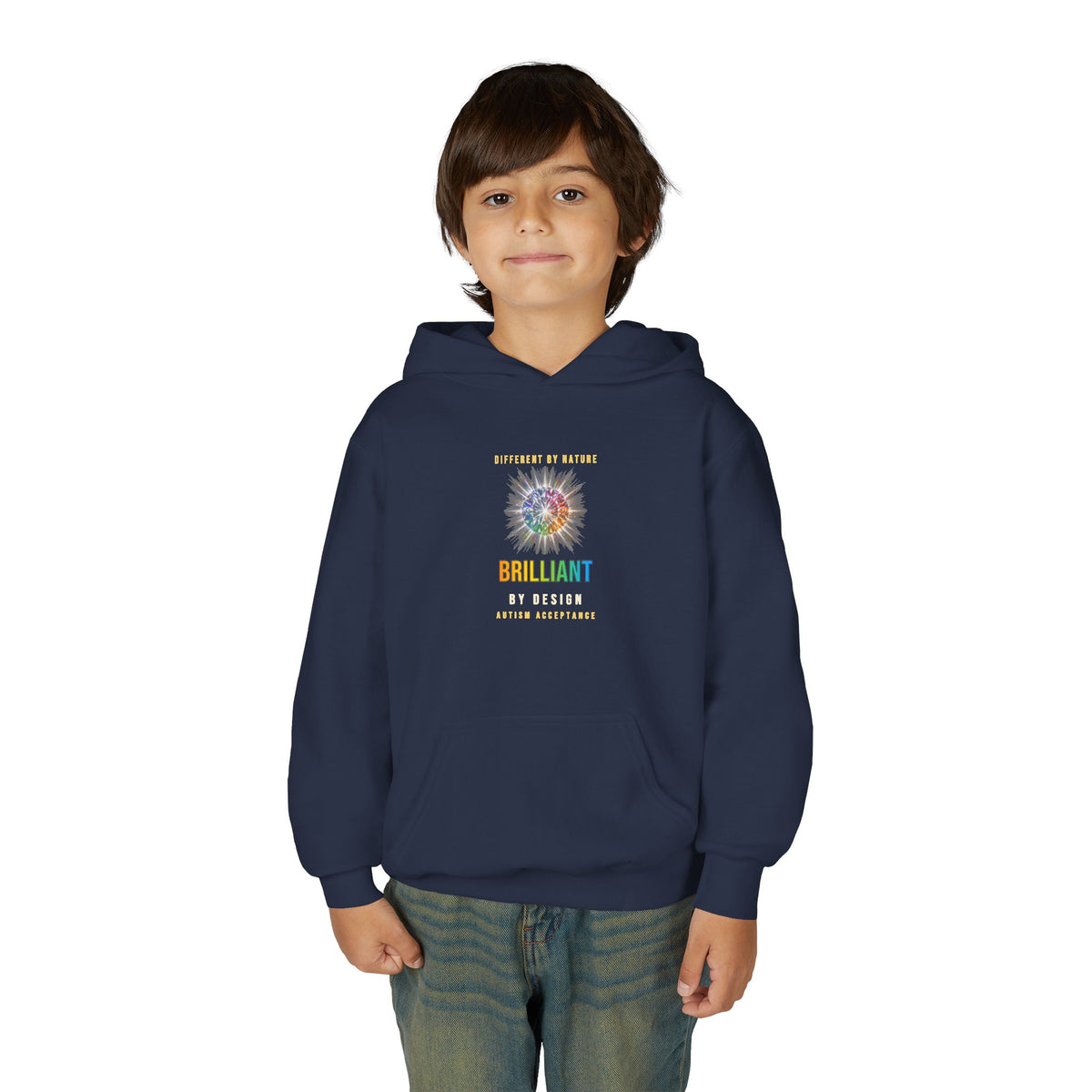 Brilliant By Design – Autism Acceptance Kids' Hoodie