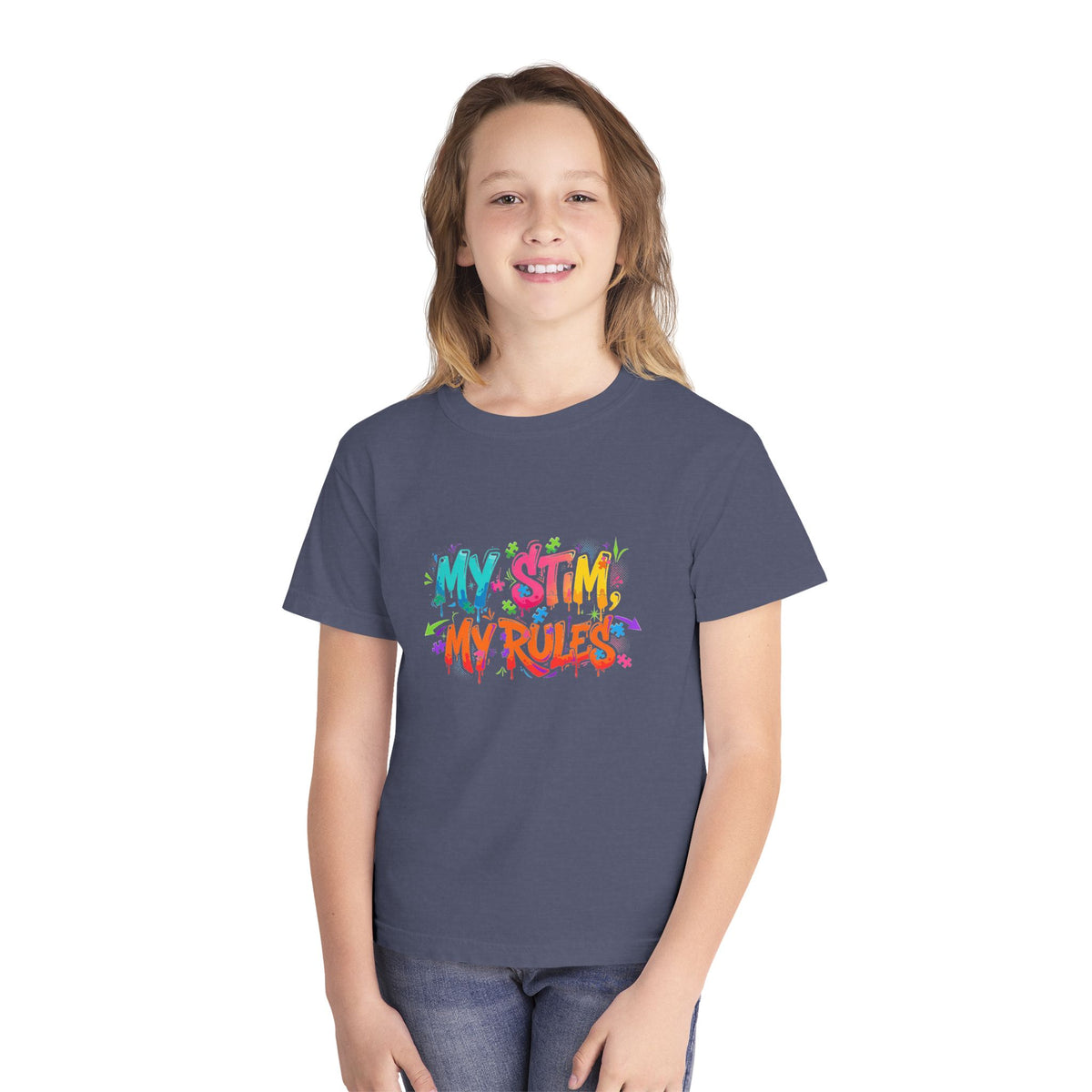 My Stim, My Rules – Autism Awareness Kids T-Shirt