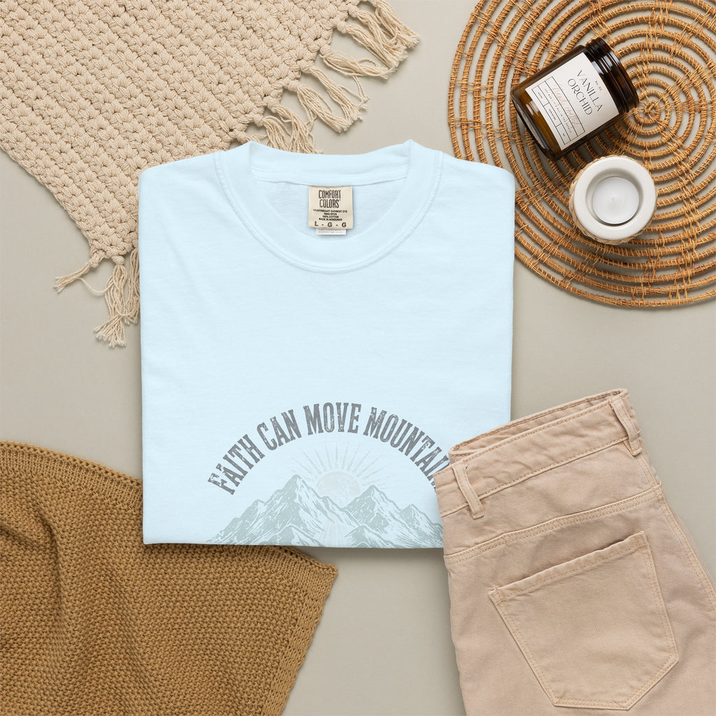 Faith Can Move Mountains – Matthew 17:20 Christian T-Shirt