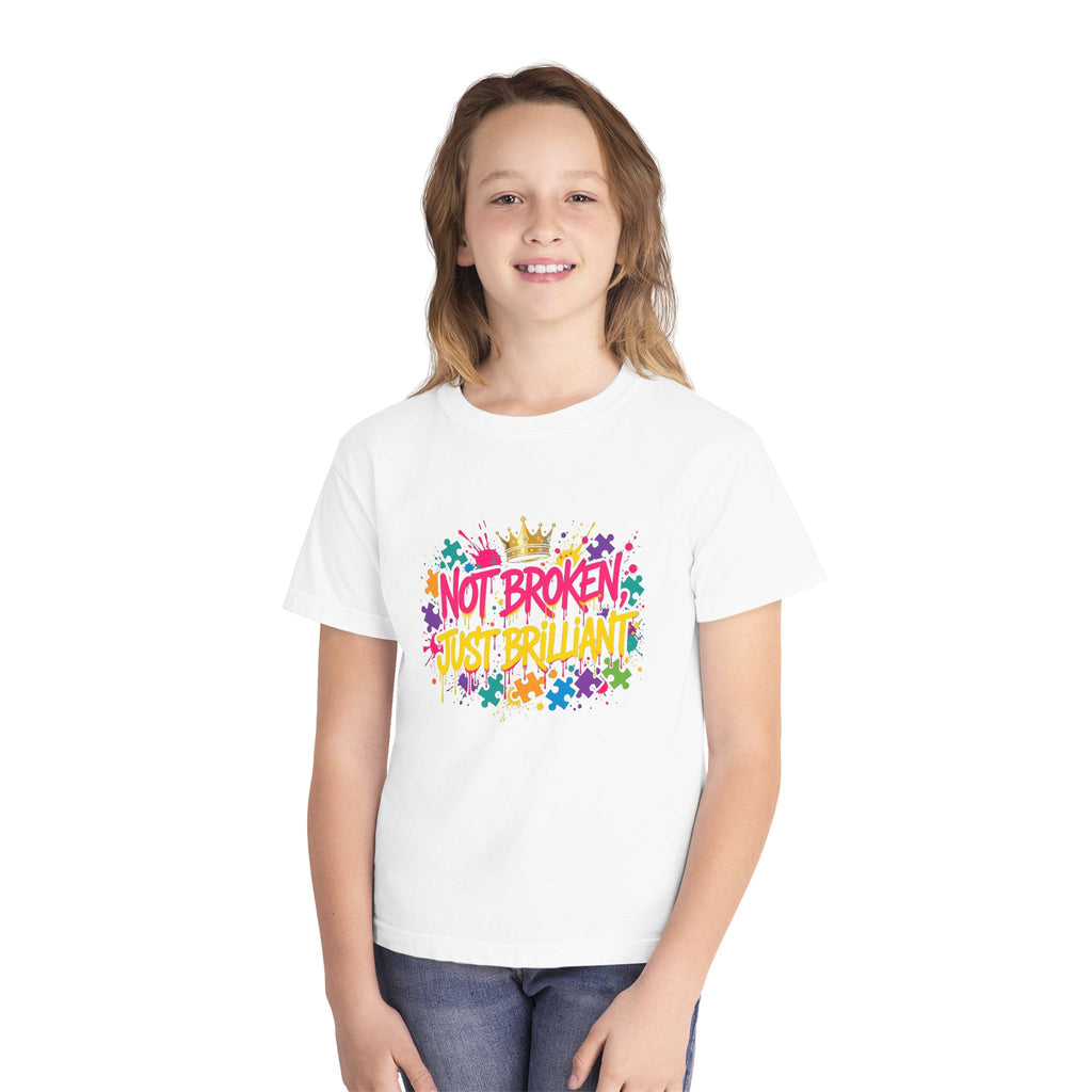 Not Broken Just Brilliant – Autism Awareness Kids' T-Shirt