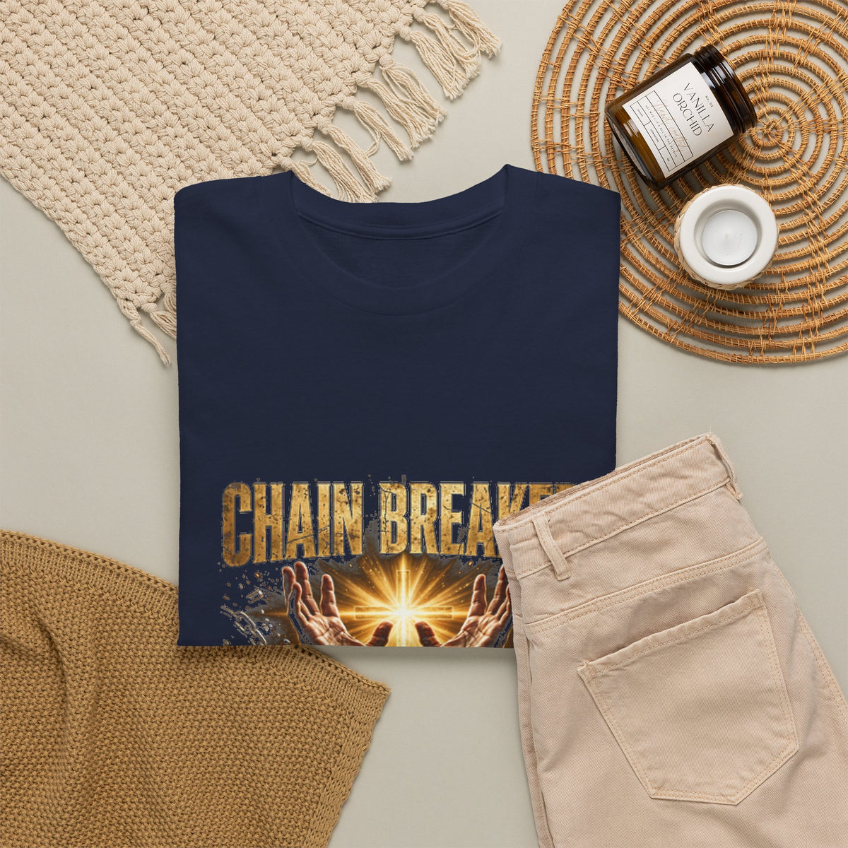 Chain Breaker Christian Graphic T-Shirt – Galatians 5:1 Bible Verse