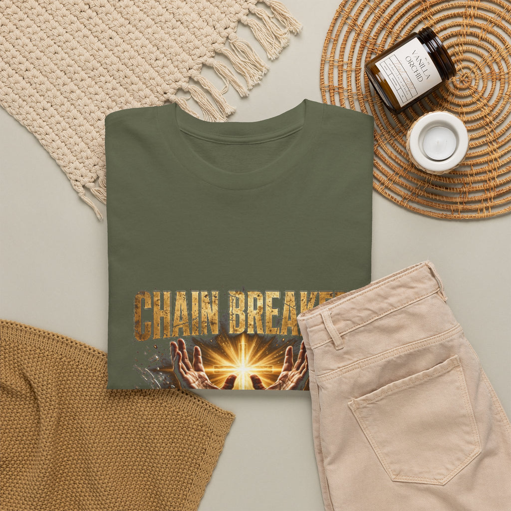 Chain Breaker Christian Graphic T-Shirt – Galatians 5:1 Bible Verse