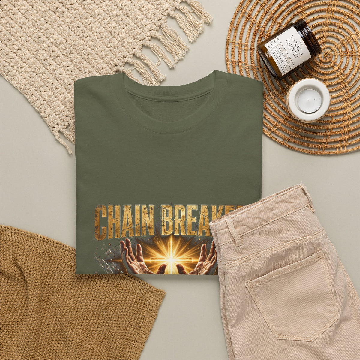 Chain Breaker Christian Graphic T-Shirt – Galatians 5:1 Bible Verse