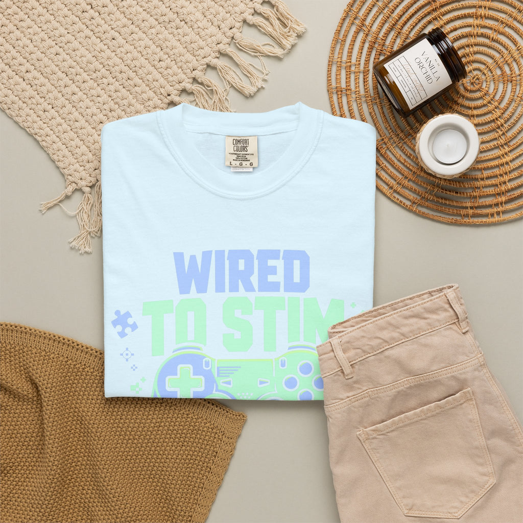 Wired to Stim Gamer – Autism Awareness T-Shirt