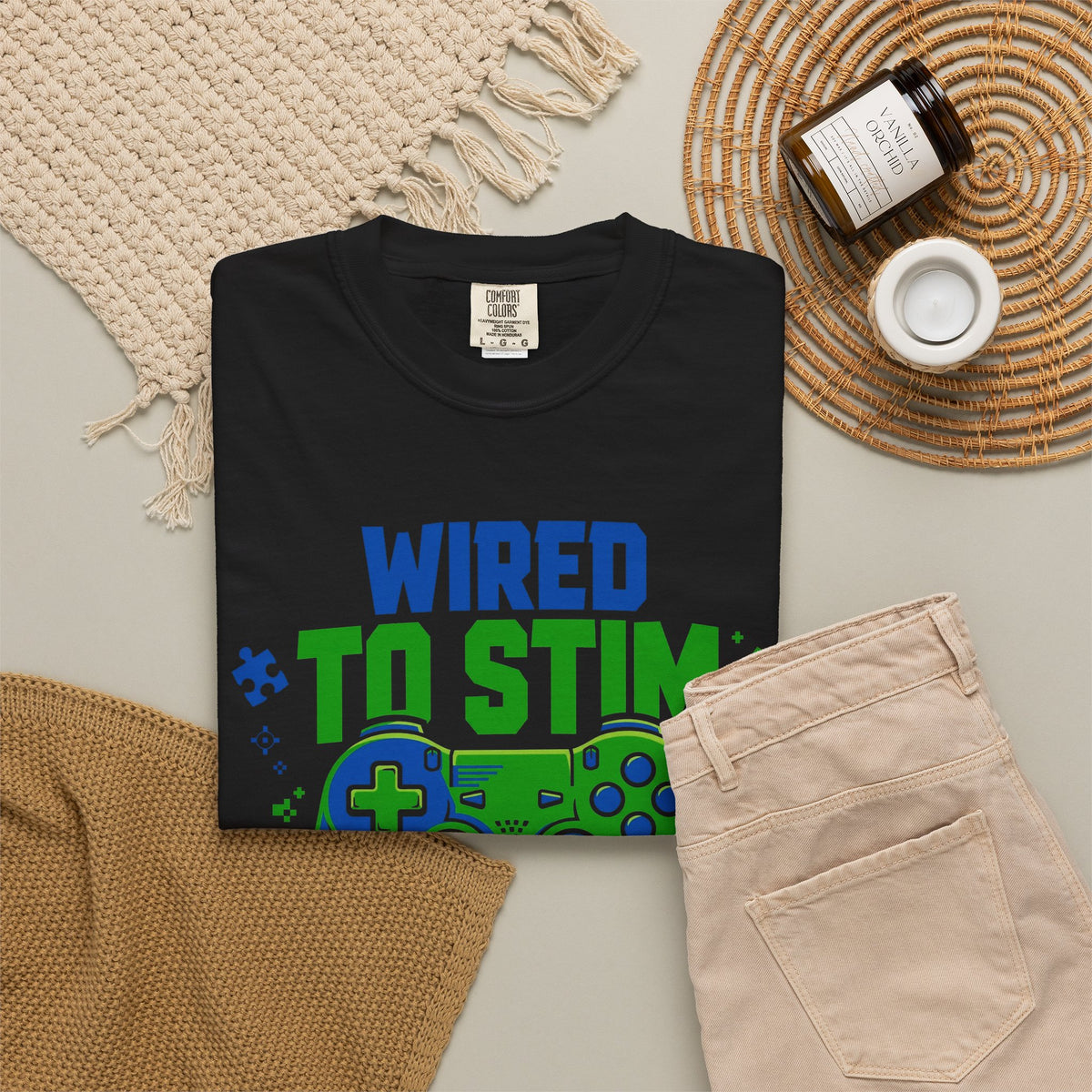 Wired to Stim Gamer – Autism Awareness T-Shirt