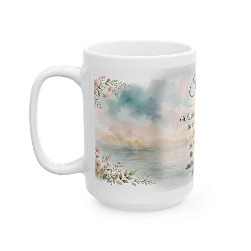 Serenity Prayer Mug — Sunrise Watercolor