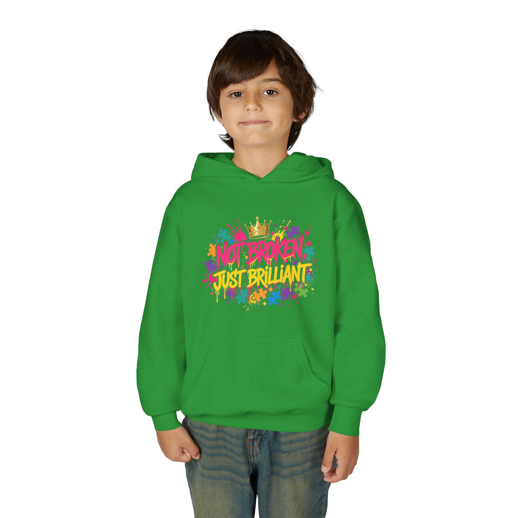 Not Broken Just Brilliant – Autism Awareness Kids' Hoodie