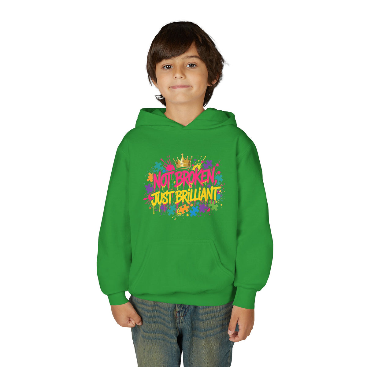 Not Broken Just Brilliant – Autism Awareness Kids' Hoodie