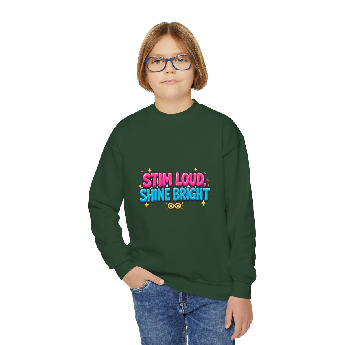 Stim Loud Shine Bright Kids' Sweatshirt