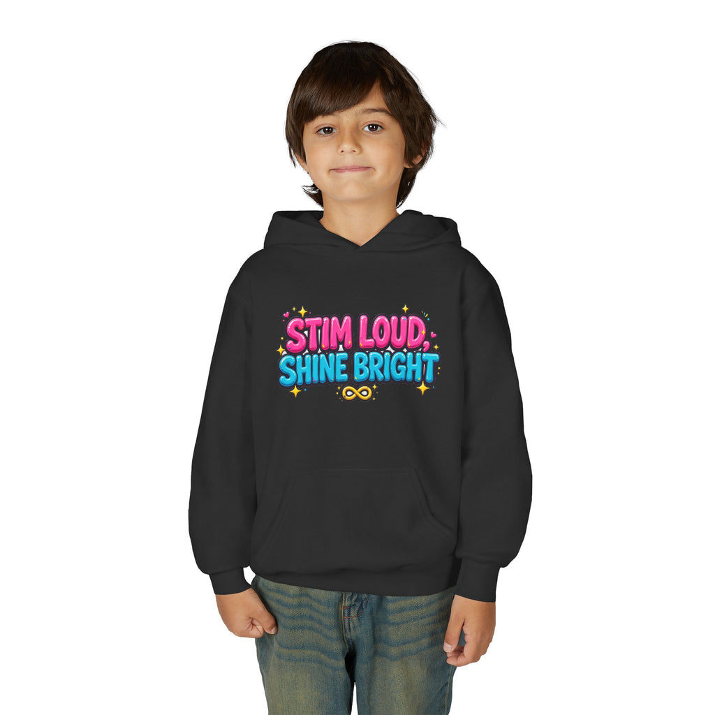 Stim Loud Shine Bright Kids' Hoodie