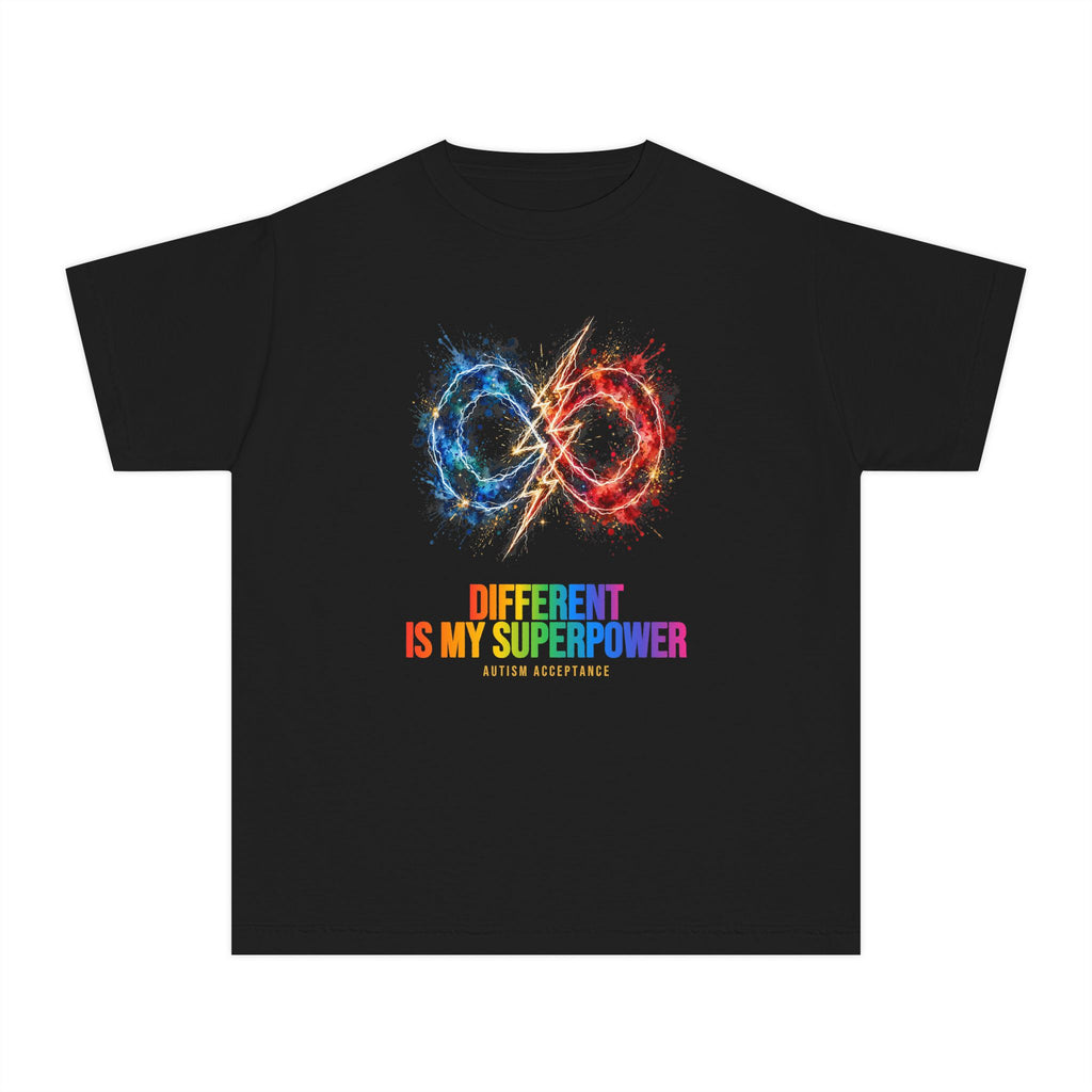Different Is My Superpower – Autism Acceptance Kids' T-Shirt