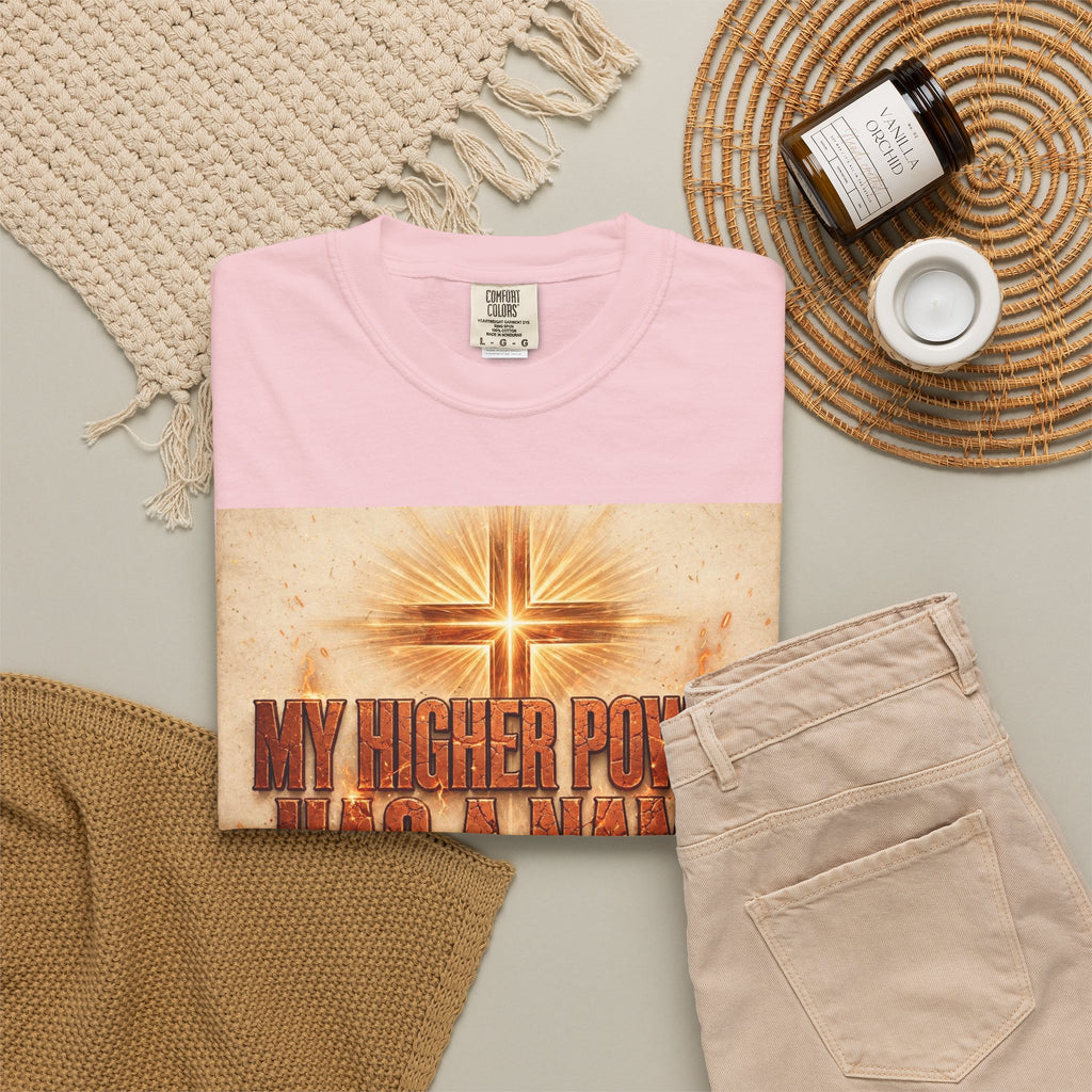 Higher Power Fiery Cross – Recovery T-Shirt