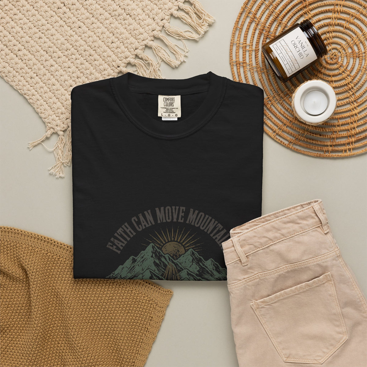 Faith Can Move Mountains – Matthew 17:20 Christian T-Shirt