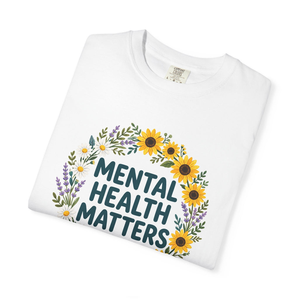 Mental Health Matters – Floral Awareness T-Shirt