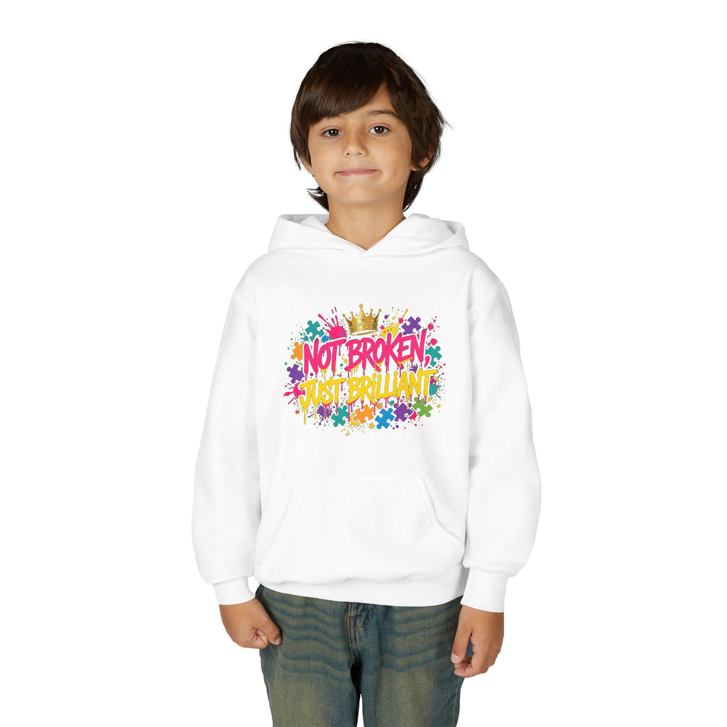 Not Broken Just Brilliant – Autism Awareness Kids' Hoodie