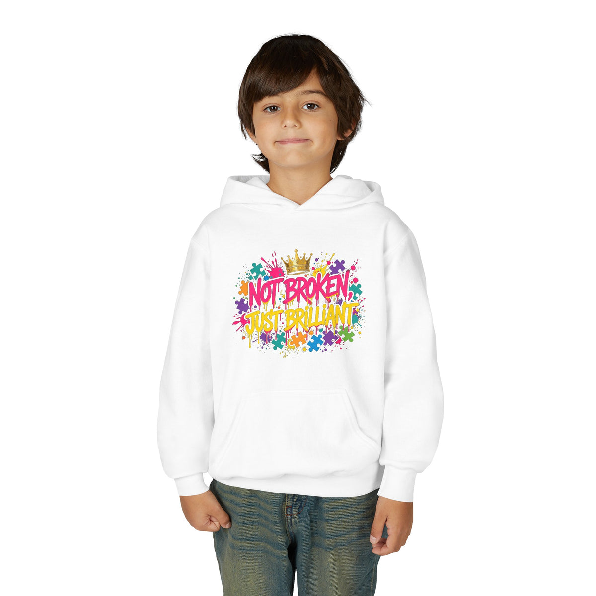 Not Broken Just Brilliant – Autism Awareness Kids' Hoodie
