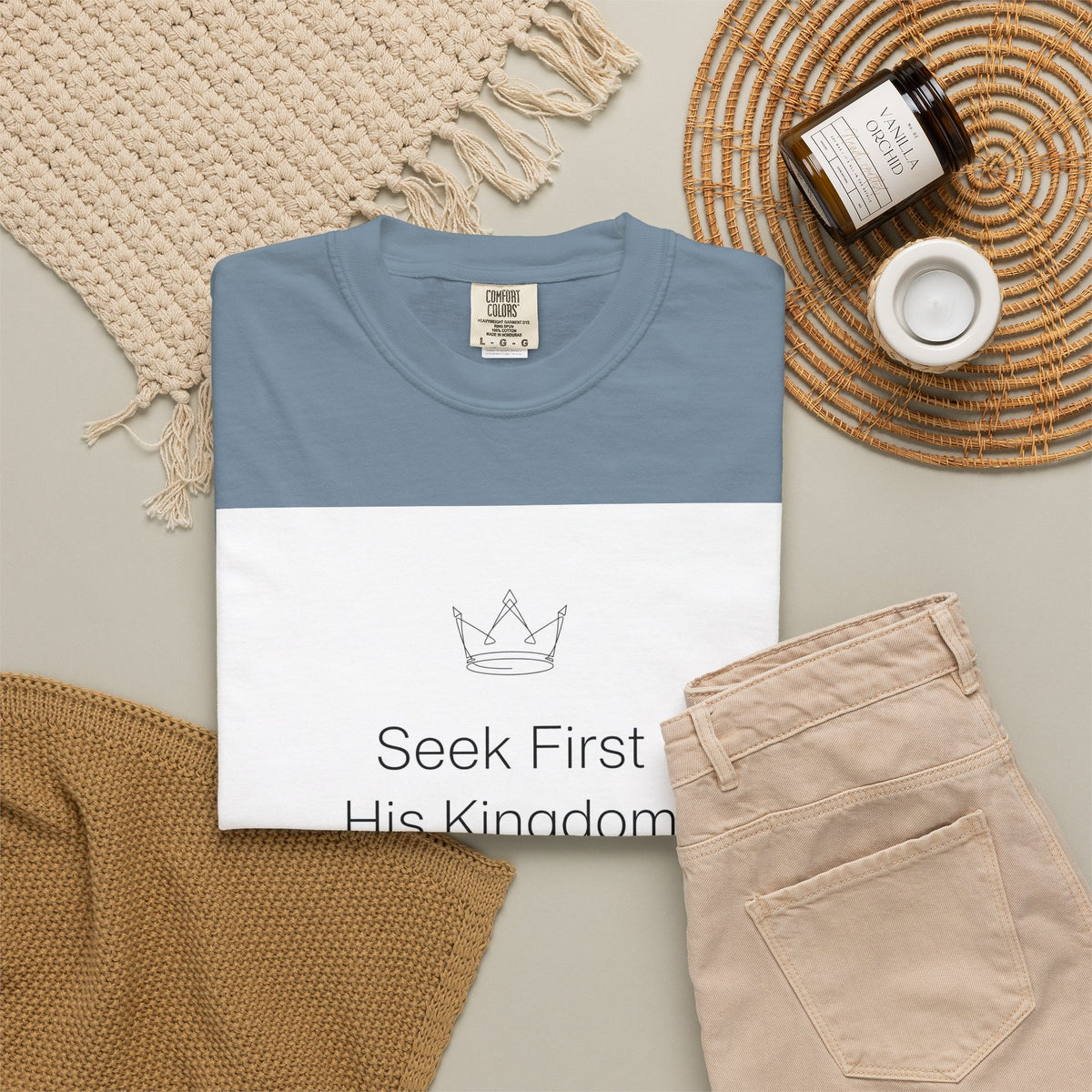Seek First His Kingdom – Matthew 6:33 Christian T-Shirt