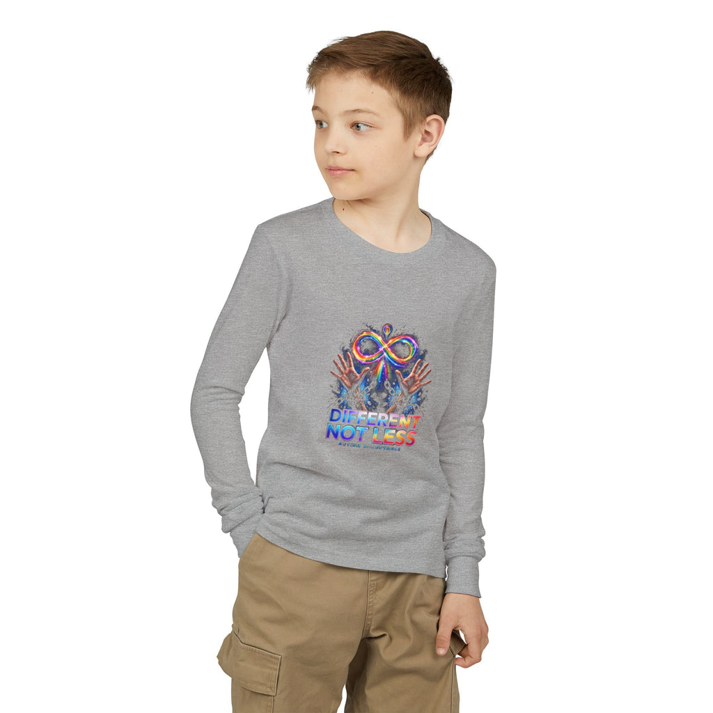 Different Not Less – Autism Acceptance Kids' Long Sleeve T-Shirt