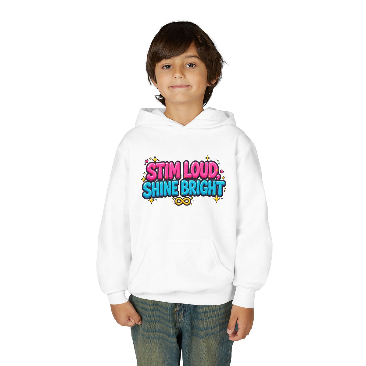 Stim Loud Shine Bright Kids' Hoodie
